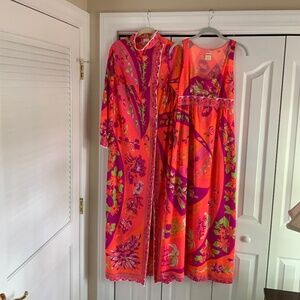 AUTHENTIC EMILIO PUCCI Formfit Rogers VINTAGE dressing gown and matching robe